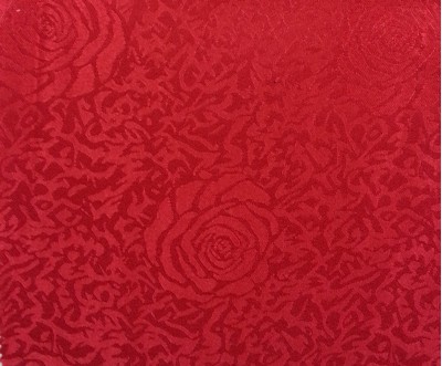 TB-FDN  提花桌布  枱布 100％滌  散花牡丹-大紅 花瓣紋 側面照